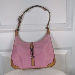 Coach Vintage Pink and Tan Shoulder Bag